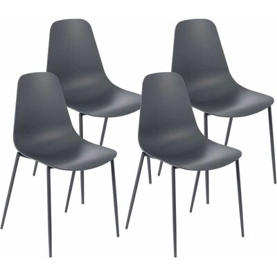 GIORDANOSHOP Modello Set 4 Sedie Soggiorno Grigio Scuro GIORDANOSHOP Modello Set 4 Sedie Soggiorno Grigio Scuro