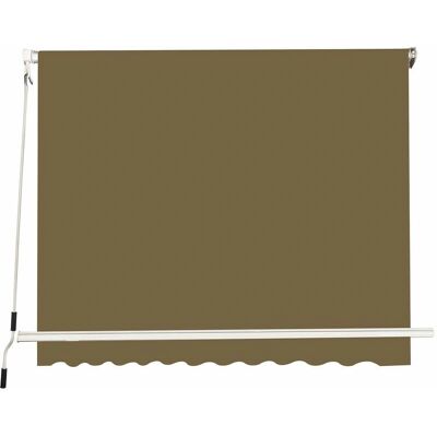 GIORDANOSHOP Tenda a caduta marrone 245x245 cm con bracci GIORDANOSHOP Tenda a caduta marrone 245x245 cm con bracci