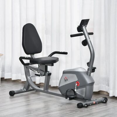 GIORDANOSHOP - Cyclette Recumbent - Acciaio & Grigia - 121,5-136x62,5x98 cm GIORDANOSHOP - Cyclette Recumbent - Acciaio & Grigia - 121,5-136x62,5x98 cm