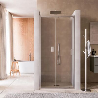 Matias - 1A - 6mm verre - H195 - Porte de douche - Publicité Matias - 1A - 6mm verre - H195 - Porte de douche - Publicité