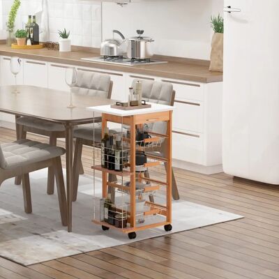 GIORDANOSHOP - Carrello da Cucina 1 Cassetto 4 Cestelli - 47x37x83 cm GIORDANOSHOP - Carrello da Cucina 1 Cassetto 4 Cestelli - 47x37x83 cm