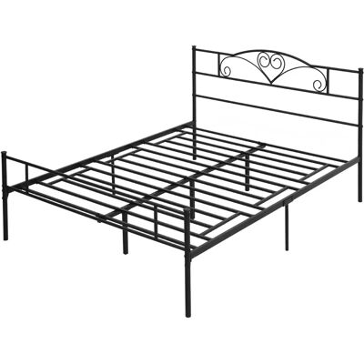 Generico - 160x200 Doghe in Acciaio - Nero - Struttura Letto Generico - 160x200 Doghe in Acciaio - Nero - Struttura Letto