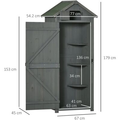 GIORDANOSHOP - Capanno da Giardino in Legno con Porta Scorrevole e Lucchetto GIORDANOSHOP - Capanno da Giardino in Legno con Porta Scorrevole e Lucchetto