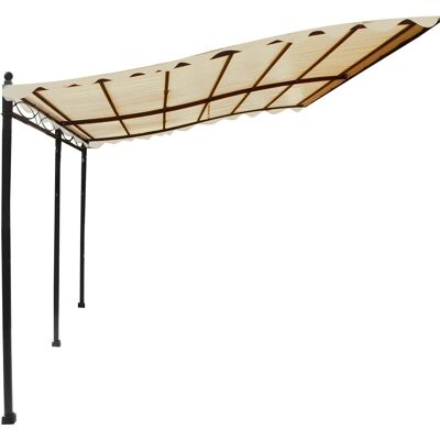 GIORDANOSHOP - Gazebo Pergola Addossato 3x4 m - Antracite GIORDANOSHOP - Gazebo Pergola Addossato 3x4 m - Antracite