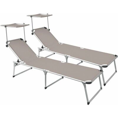 GIORDANOSHOP Modello - Set di 2 sedie da giardino pieghevoli - Alluminio e Textilene GIORDANOSHOP Modello - Set di 2 sedie da giardino pieghevoli - Alluminio e Textilene