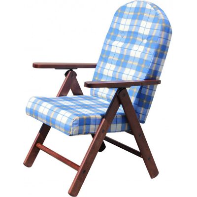 GIORDANOSHOP Poltrona Faggio - 4 Posizioni Blu GIORDANOSHOP Poltrona Faggio - 4 Posizioni Blu