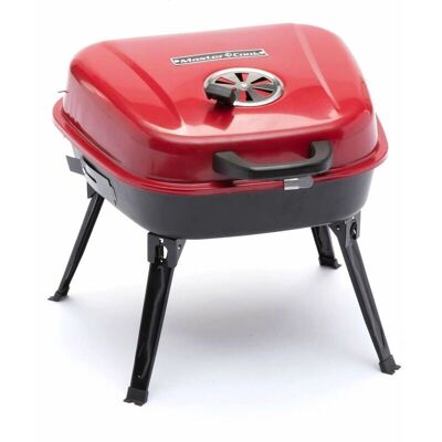 GIORDANOSHOP Barbecue portatile a carbone - Acciaio Rosso Nero - 48x47x37cm GIORDANOSHOP Barbecue portatile a carbone - Acciaio Rosso Nero - 48x47x37cm