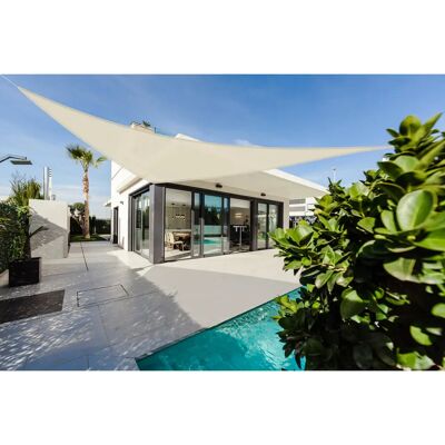 GIORDANOSHOP Vela ombreggiante triangolare - 3,6x3,6x3,6m Poliestere Ecrù GIORDANOSHOP Vela ombreggiante triangolare - 3,6x3,6x3,6m Poliestere Ecrù