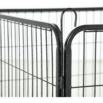 GIORDANOSHOP - Recinto per Cani 80x1,5x60 cm Acciaio Nero GIORDANOSHOP - Recinto per Cani 80x1,5x60 cm Acciaio Nero