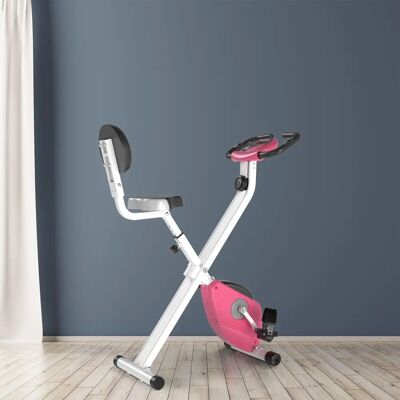 GIORDANOSHOP Cyclette - Rosa, Resistenza regolabile, Pieghevole GIORDANOSHOP Cyclette - Rosa, Resistenza regolabile, Pieghevole