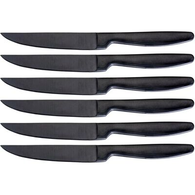 Jacob - Nero - 22 cm - Lama liscia - Set di coltelli da tavola Jacob - Nero - 22 cm - Lama liscia - Set di coltelli da tavola