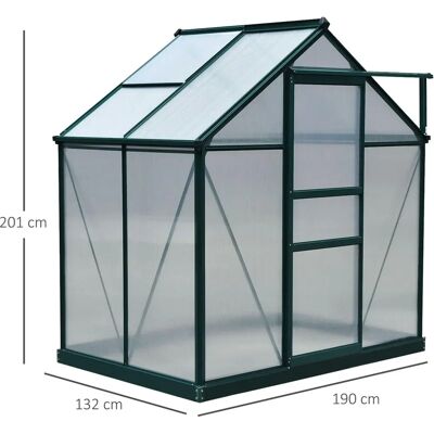 GIORDANOSHOP Serra da Giardino 190x132x201cm Protetta UV Verde GIORDANOSHOP Serra da Giardino 190x132x201cm Protetta UV Verde