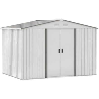 GIORDANOSHOP Casetta da giardino in acciaio con porte scorrevoli - Spazio esterno GIORDANOSHOP Casetta da giardino in acciaio con porte scorrevoli - Spazio esterno