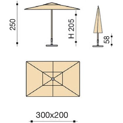 GIORDANOSHOP - Ombrellone da Giardino - 3x2m, Alluminio, Terracotta - Ombrellone da Giardino GIORDANOSHOP - Ombrellone da Giardino - 3x2m, Alluminio, Terracotta - Ombrellone da Giardino