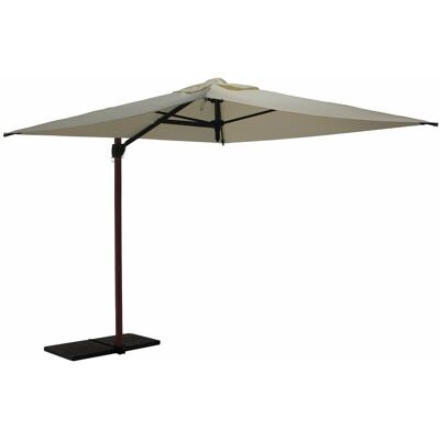 GIORDANOSHOP - Ombrello da giardino laterale 2,5x2,5m alluminio effetto legno Ecru GIORDANOSHOP - Ombrello da giardino laterale 2,5x2,5m alluminio effetto legno Ecru