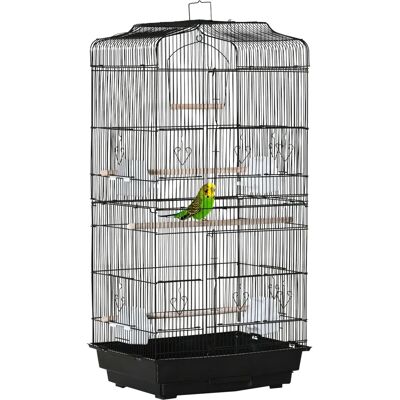 GIORDANOSHOP Gabbia per Uccelli - 46,5x35,5x92 cm, Metallo & Plastica, Nero GIORDANOSHOP Gabbia per Uccelli - 46,5x35,5x92 cm, Metallo & Plastica, Nero