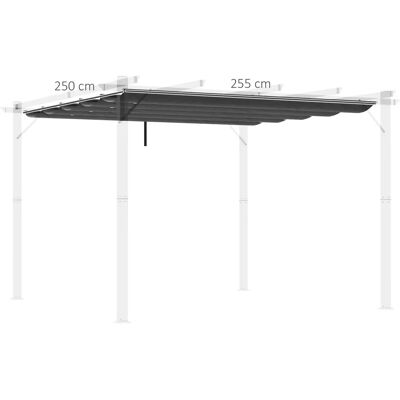 GiordanoShop Copertura di Ricambio per Pergola da Giardino - 3x3m Poliestere Grigio GiordanoShop Copertura di Ricambio per Pergola da Giardino - 3x3m Poliestere Grigio