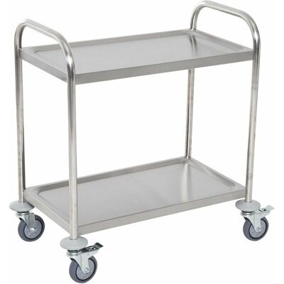 BENZONI - Carrello da Cucina in Acciaio Inox con 2 Ripiani - Spazio di Stoccaggio BENZONI - Carrello da Cucina in Acciaio Inox con 2 Ripiani - Spazio di Stoccaggio
