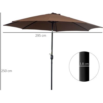 Generic - 3x2.45m Tilt Steel - Caffè - Ø38mm Generic - 3x2.45m Tilt Steel - Caffè - Ø38mm