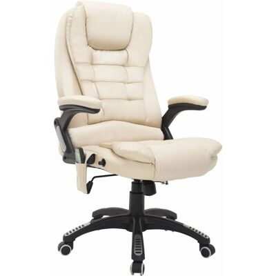 Sedia Massaggiante da Ufficio BENZONI - 62x68x121 cm, Beige, Altezza Regolabile Sedia Massaggiante da Ufficio BENZONI - 62x68x121 cm, Beige, Altezza Regolabile