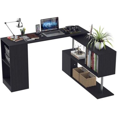 GIORDANOSHOP - Scrivania Angolare da Ufficio 140x120x78,2 cm con Cassetti e Scaffale Girevole - Arredo Ufficio GIORDANOSHOP - Scrivania Angolare da Ufficio 140x120x78,2 cm con Cassetti e Scaffale Girevole - Arredo Ufficio