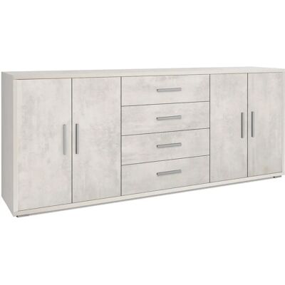 GIORDANOSHOP Modello 203x84x41 cm - Credenza bassa con 4 ante e 4 cassetti GIORDANOSHOP Modello 203x84x41 cm - Credenza bassa con 4 ante e 4 cassetti