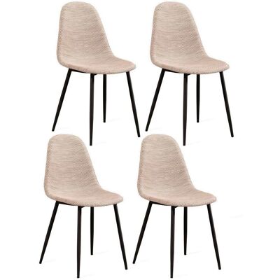 GiordanoShop Set 4 Sedie - Mobili Interni Beige Moderni GiordanoShop Set 4 Sedie - Mobili Interni Beige Moderni