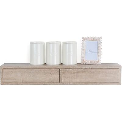 Mensola da Parete Rovere Sagerau con 2 Cassetti - Mensola Mensola da Parete Rovere Sagerau con 2 Cassetti - Mensola