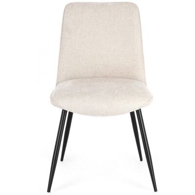 Cora - Set 4 - Tessuto - Nero Beige - Sedie da pranzo Cora - Set 4 - Tessuto - Nero Beige - Sedie da pranzo