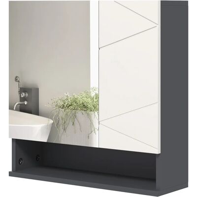 Unknown - Specchio Armadietto 2A - Grigio - Armadio da bagno Unknown - Specchio Armadietto 2A - Grigio - Armadio da bagno