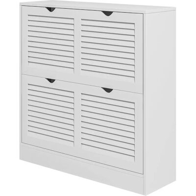 Unknown - Scarpiera 2 Ante - Bianco - 81.5x25x83 cm - scarpiera Unknown - Scarpiera 2 Ante - Bianco - 81.5x25x83 cm - scarpiera