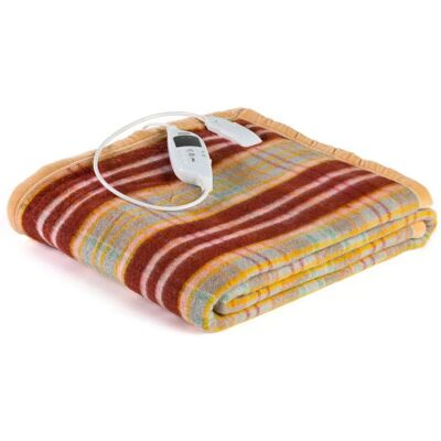 GiordanoShop Coperta Elettrica Singola Misto Lana Scozzese GiordanoShop Coperta Elettrica Singola Misto Lana Scozzese