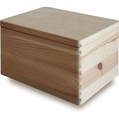Generic - Pine Box 40x30x23 - Natural Pine - Dovetail - Storage Box Generic - Pine Box 40x30x23 - Natural Pine - Dovetail - Storage Box