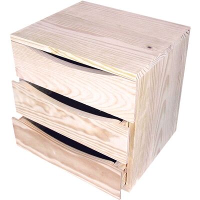 GIORDANOSHOP - Cassettiera da Tavolo in Legno di Pino 3 Cassetti - Mobili GIORDANOSHOP - Cassettiera da Tavolo in Legno di Pino 3 Cassetti - Mobili