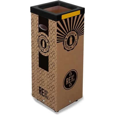 Unknown - 28x28x70 cm - 70% cartone riciclato - Stampa grafica plastica - Waste bin Unknown - 28x28x70 cm - 70% cartone riciclato - Stampa grafica plastica - Waste bin