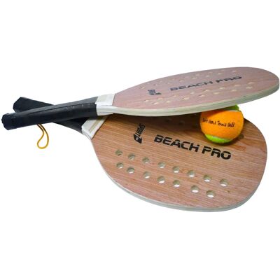 Generic - WoodenBeachRacquetSet - Legno - Pallina Professionale - Racchette da spiaggia Generic - WoodenBeachRacquetSet - Legno - Pallina Professionale - Racchette da spiaggia