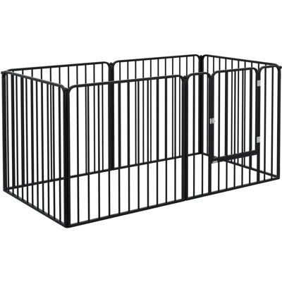 Generic - 6-Panel Modular Dog Pen - 164x83x80 cm - Acciaio - Recinto cani Generic - 6-Panel Modular Dog Pen - 164x83x80 cm - Acciaio - Recinto cani