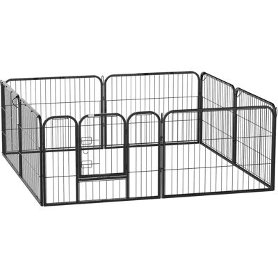Generic - Cani8 - 80x60 cm - Acciaio Nero - Recinzione per cani Generic - Cani8 - 80x60 cm - Acciaio Nero - Recinzione per cani