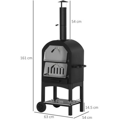 Generic Portatile con Camino e Ruote - Forno per pizza Generic Portatile con Camino e Ruote - Forno per pizza