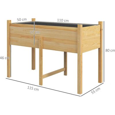 Generico - 115x55x80 cm - Legno di abete naturale - Letto rialzato Generico - 115x55x80 cm - Legno di abete naturale - Letto rialzato