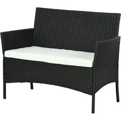 Unknown - 2-Seater Garden Sofa - Nero - Garden sofa Unknown - 2-Seater Garden Sofa - Nero - Garden sofa