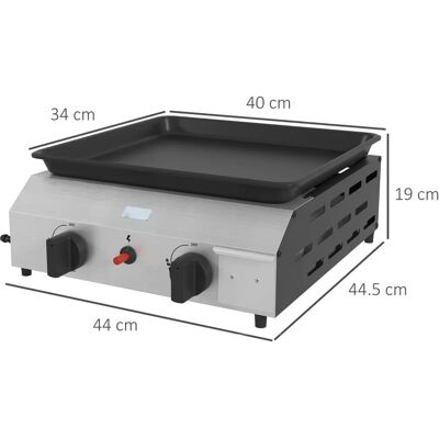 Generic - Two-Burner - Antiaderente - Griglia a gas Generic - Two-Burner - Antiaderente - Griglia a gas