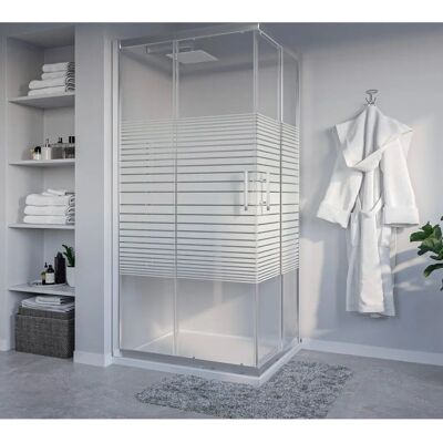 Unknown - 70x90 6mm Cristallo - H185 - Chrome - Shower enclosure Unknown - 70x90 6mm Cristallo - H185 - Chrome - Shower enclosure