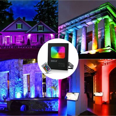 Faro - LED RGB 30W - Sottile - IP65 - Proiettore da esterno Faro - LED RGB 30W - Sottile - IP65 - Proiettore da esterno
