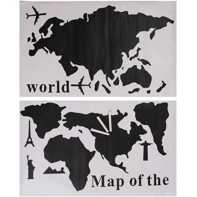 Unknown - WorldMapWallSticker - 102x55 cm - Mappa murale decorativa Unknown - WorldMapWallSticker - 102x55 cm - Mappa murale decorativa