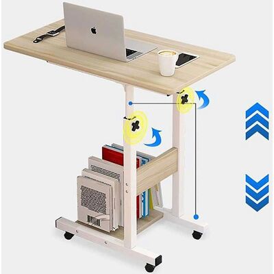 Generic - Tavolino Porta PC - Bianco - 60 x 40 x 86 cm - Laptop Table Generic - Tavolino Porta PC - Bianco - 60 x 40 x 86 cm - Laptop Table