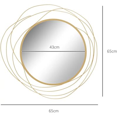 Generic - Ø65 Round Gold - Ø65 cm - Gold Metal - Mirror Generic - Ø65 Round Gold - Ø65 cm - Gold Metal - Mirror