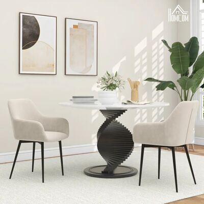 Generic - Nordic Velvet Cream Chairs - Cream - Velvet Fabric - Dining Chairs Generic - Nordic Velvet Cream Chairs - Cream - Velvet Fabric - Dining Chairs