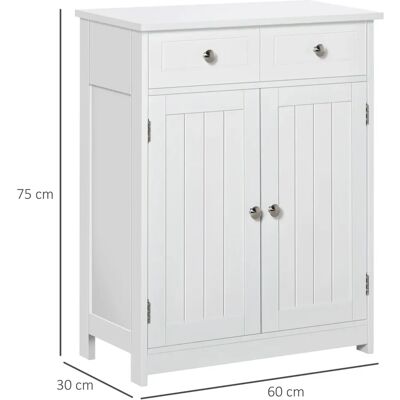 Unknown - 2 Ante 2 Cassetti 60x30x75 - White Wood - MDF - Mobile da Bagno Unknown - 2 Ante 2 Cassetti 60x30x75 - White Wood - MDF - Mobile da Bagno