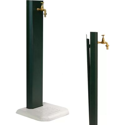 Fontana da Giardino - Colonna Ovale Rubinetto Ottone - Verde Fontana da Giardino - Colonna Ovale Rubinetto Ottone - Verde